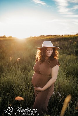 Pregnant Girl at Fish Creek Provincial Park, Calgary, Alberta, Canada